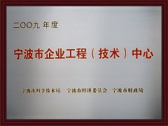 寧波市企業工程（技術）中心證書
