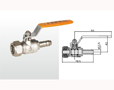 276 RQ-9.5JY 黃銅燃氣膠管球閥