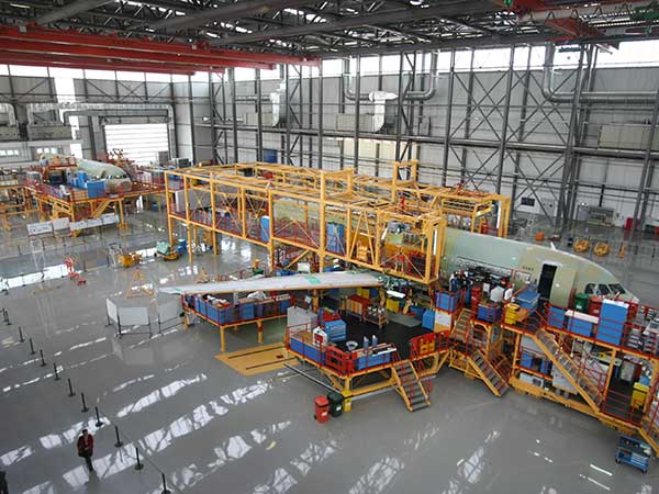 空客A320飛機天津總裝廠